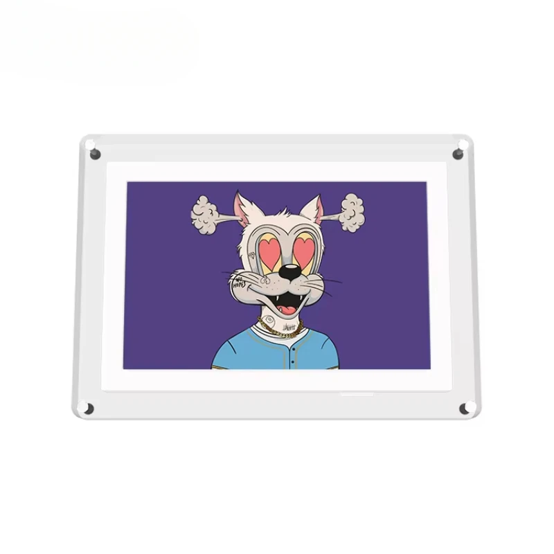 

Wholesale Dropshipping 10.1 Inch Picture Art Acrylic NFT Video Infinite Object Transparent Digital Photo Frame Display