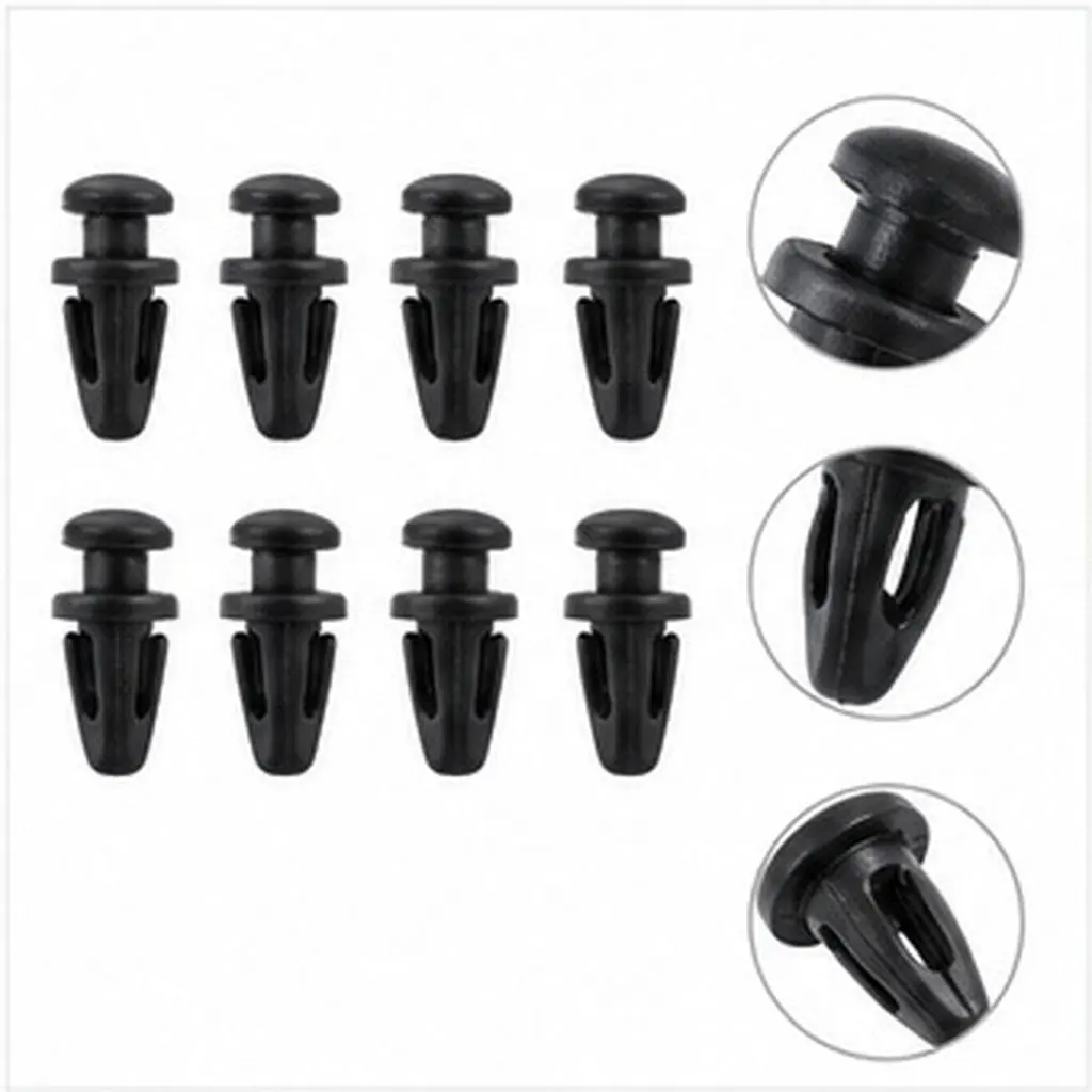 10Pcs Car Door Seal Clips Plastic Trim Clips Fasteners Sill Lower Rubber Weatherstrip Gasket Rivets for Fiesta Mondeo