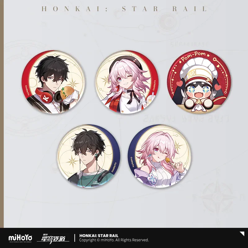 

Honkai: Star Rail official licensed anime and game peripheral delicious sail series tinplate badge brooch Halloween gift