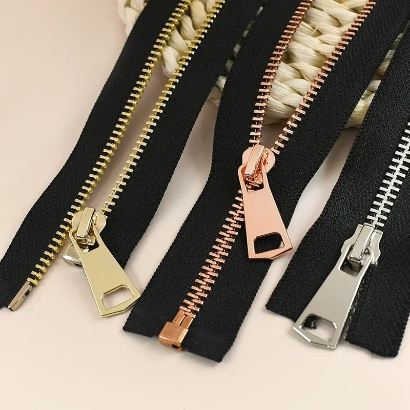1/2Pcs 5# Metal Zippers 15-25cm Close-End 30-80cm Open-End Zip for Sewing Garment Separable Zipper Bag Closure Ziper Repair Kits