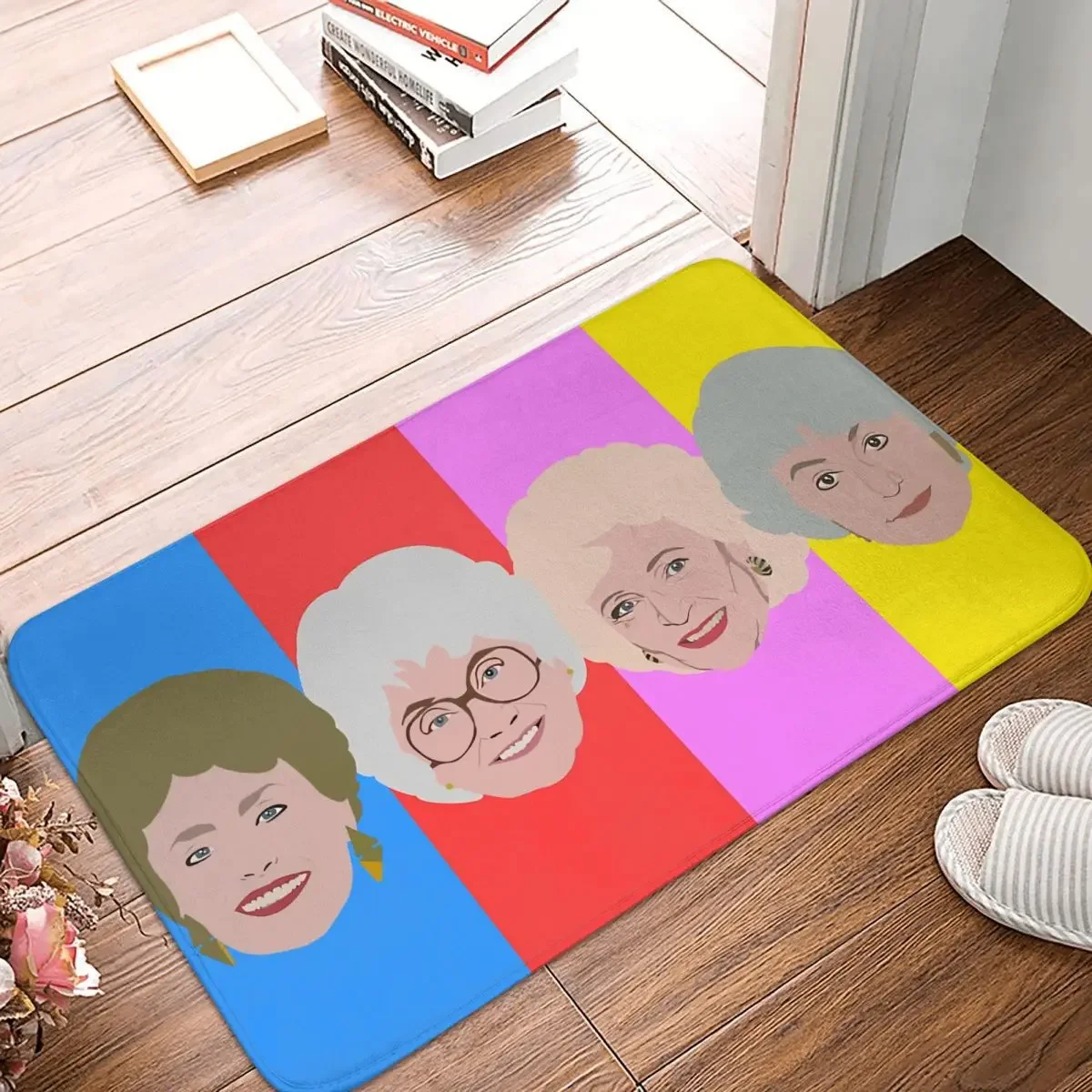 Retro Non-Slip Carpet The Golden Girls In Color Doormat Bedroom Kitchen Mat Welcome Floor Rug