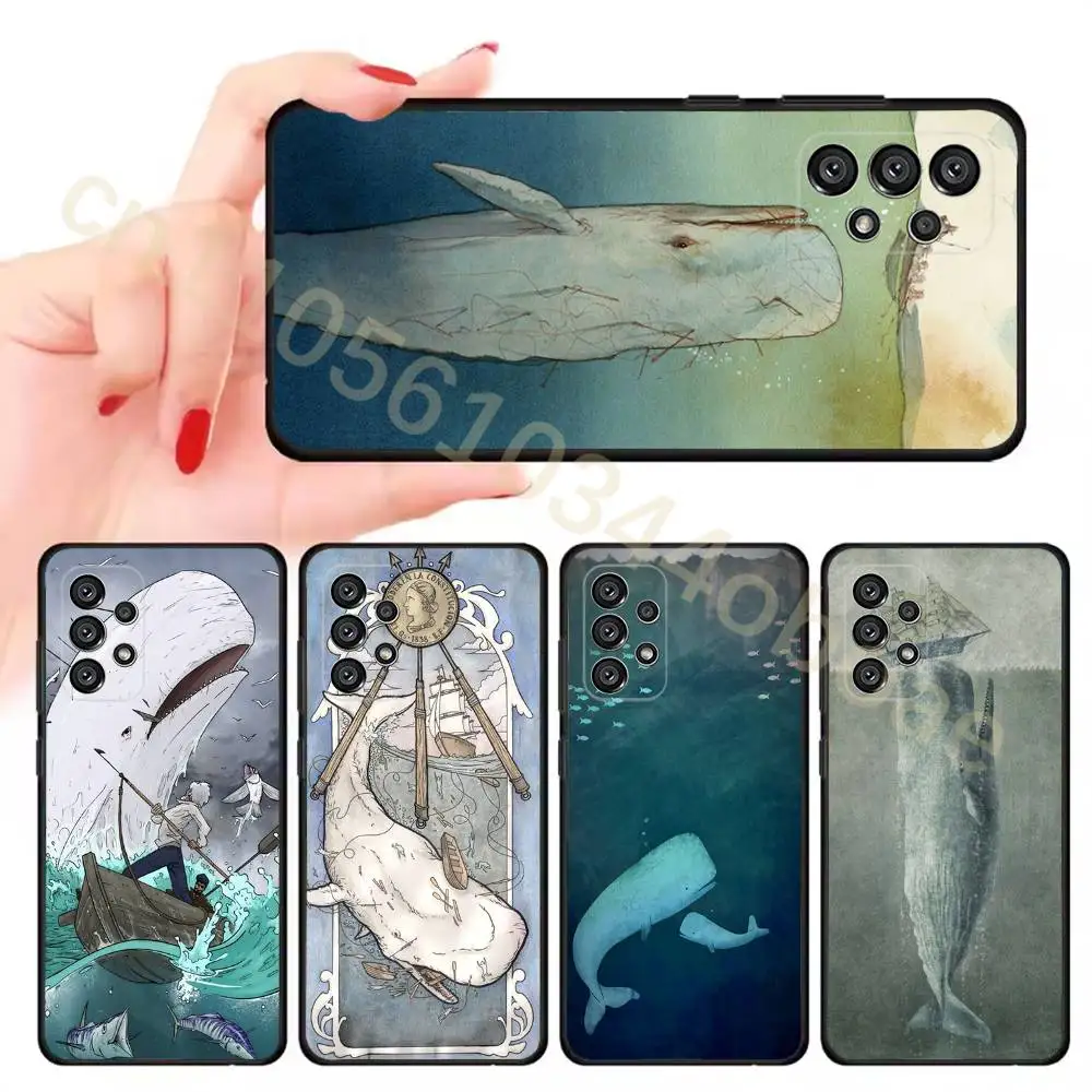 M-Mobydick Phone Case for Samsung Galaxy A20,21s,22,31,32,52,71,80,A91,5G Colorful Cover Smartphone Pretty