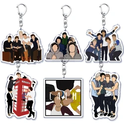 Popular Young Boys Band Key Chains Keychains Rings for Accessories Bag English-Irish Pop Keyrings Jewelry Fans Friends Gifts