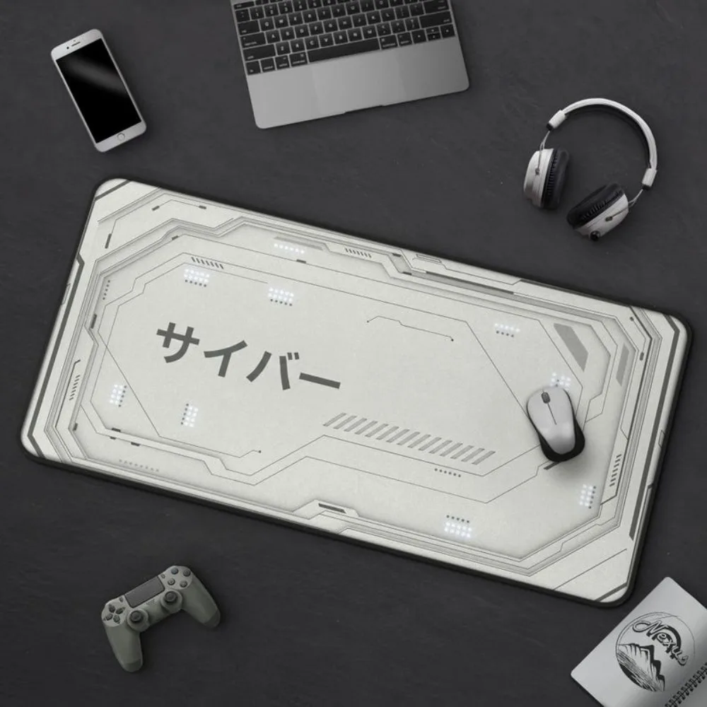 Alfombrilla de Escritorio Cyberpunk, Diseño Futurista de Ciencia Ficción, Organizadores de Escritorio para Teclado Mecánico y Bandejas, Accesorios de Escritorio, Alfombrilla para Ratón