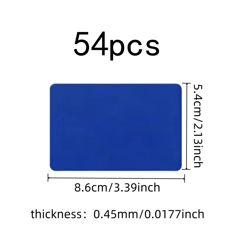 Durable Scratch Resistant 0.45mm Laser Engraving Cards, 54 pcs, Gift Name Cards, Multipurpose, Versatile