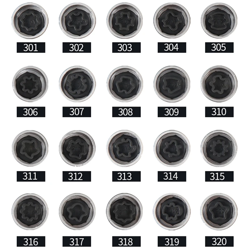 1PCS Anti-theft Wheel Bolt Lock Nut Key Adapter Removal Tool For Mercedes-Benz Screw Key B C S A E M GL R G-Clas