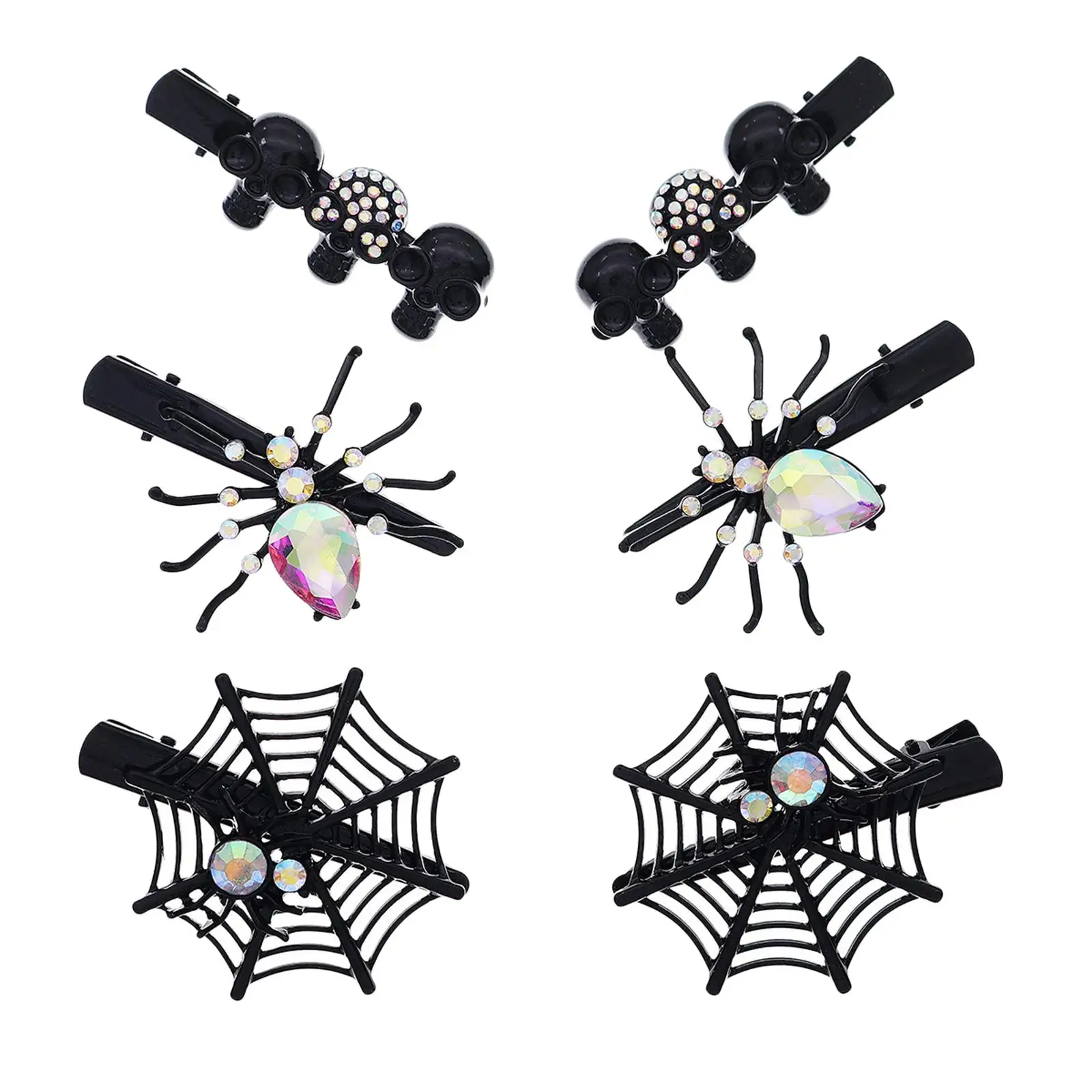 Creepy Crawlers Hair Clips - Spooky Spider Decorations for Halloween Costumes and Parties