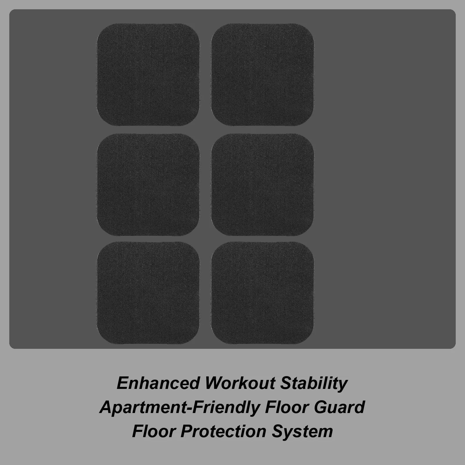

Treadmill Mat For Hardwood Floors 6-Piece Shock Absorbing Noise Reduction Fitness Equipment Mat Floor Protector For Home Office