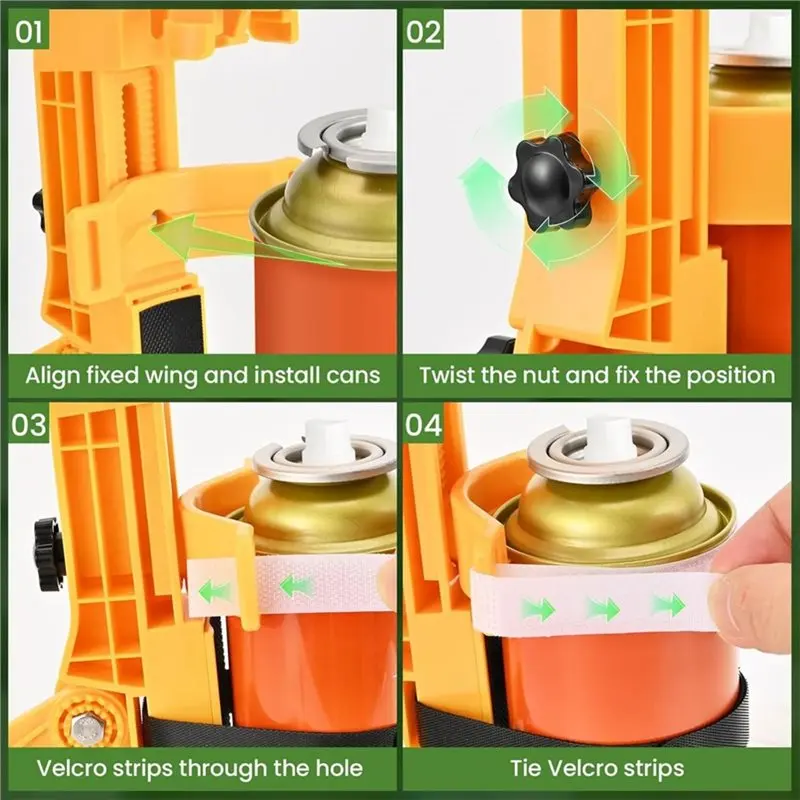 ABUH-Adjustable Sprayer Bracket Adaptor, Sprays Can Extension Pole Adaptor For Wasp Bee Sprays Long Range, Sprays Paint