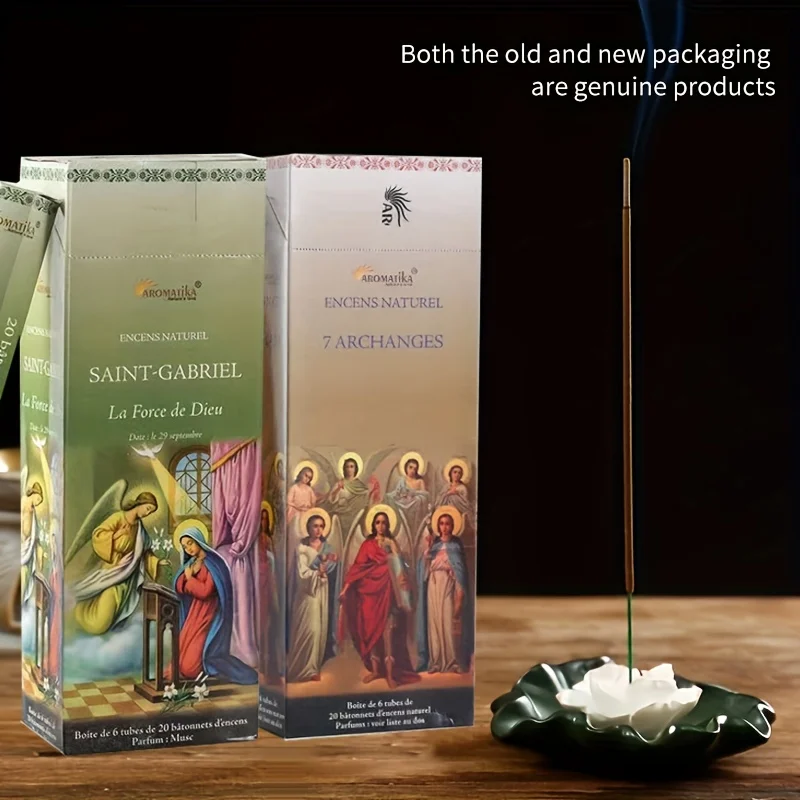 20 عصي بخور مصنوعة يدويًا، عطر سبعة ملائكة، مجموعة مختلطة من الروائح العلاجية للاسترخاء والإيجابية والنوم المحسن - مثالية للمنزل والمكتب واليوجا والتأمل #2