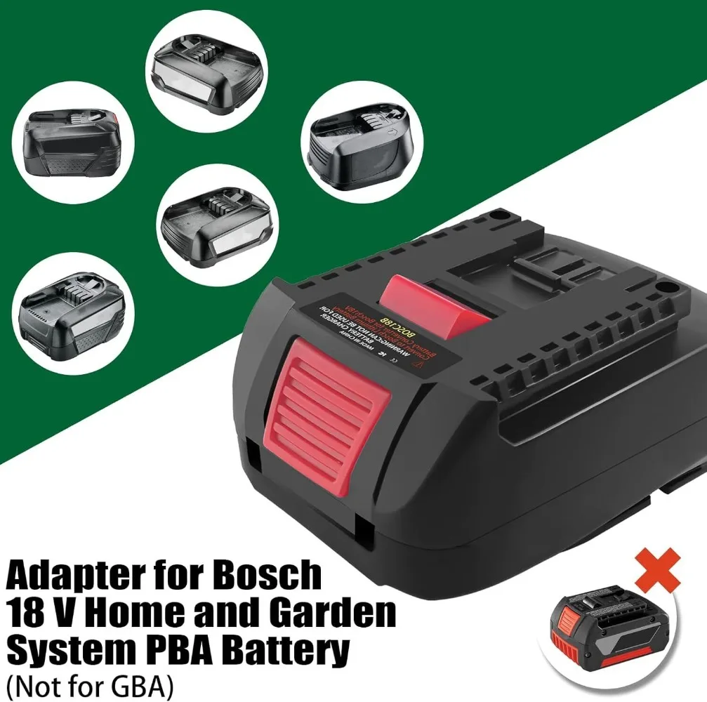 Imagem -02 - Adaptador de Bateria para Bosch 18v Série Pba Conversor de Bateria para Bosch 18v Gba Série Bateria Ferramenta Elétrica Broca