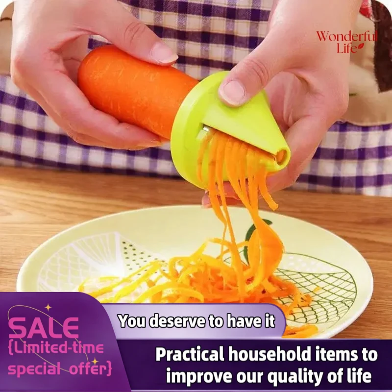 1Pcs Multifunctional Shredder Creative Spiral Shredder Rotating Shredder Vegetable Cutter Grater Grater Kitchen Tools