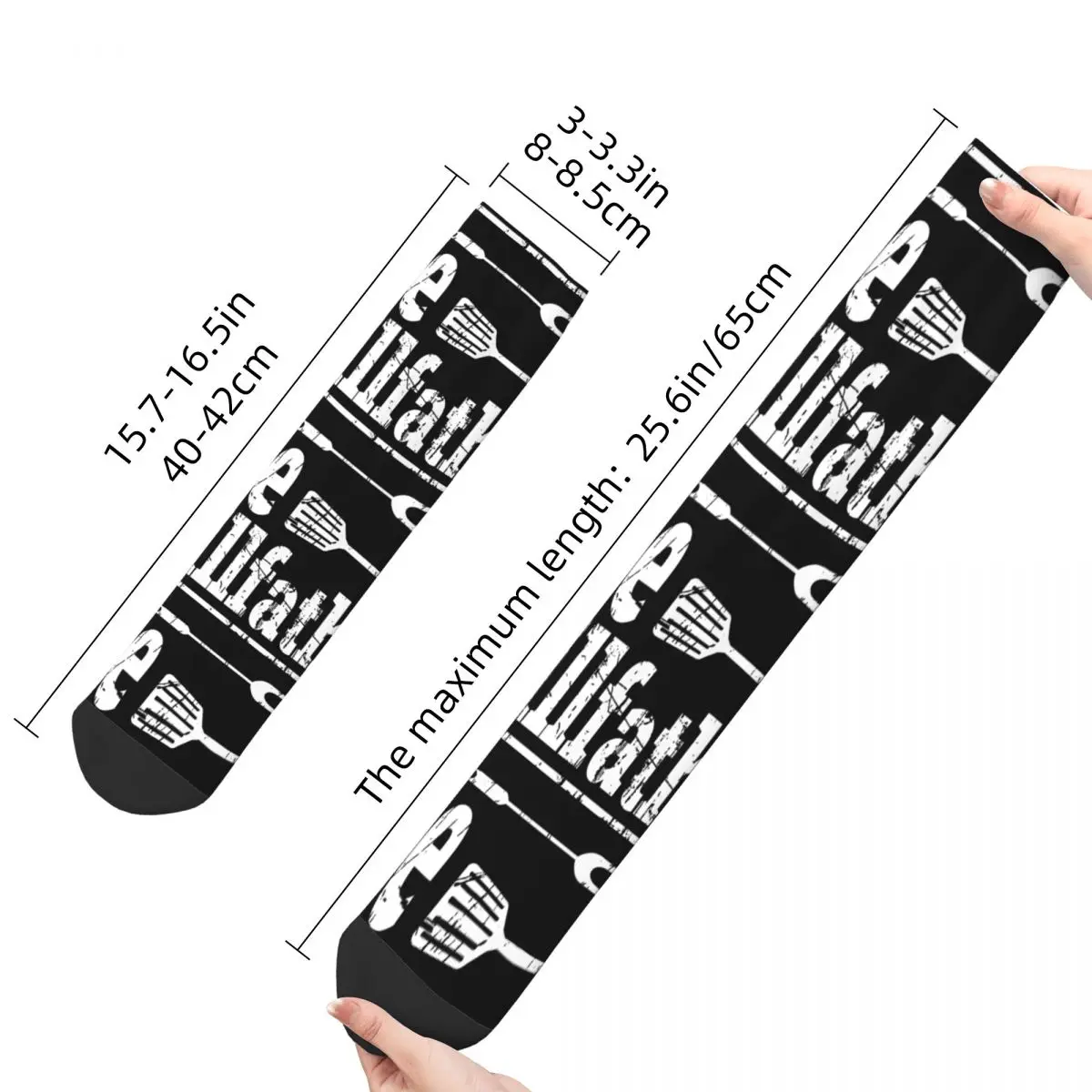 Chaussettes de Compression drôles pour hommes, super papa, Hip Hop, Harajuku Grill, père heureux, motif imprimé de qualité, chaussettes d'équipage décontractées pour garçons