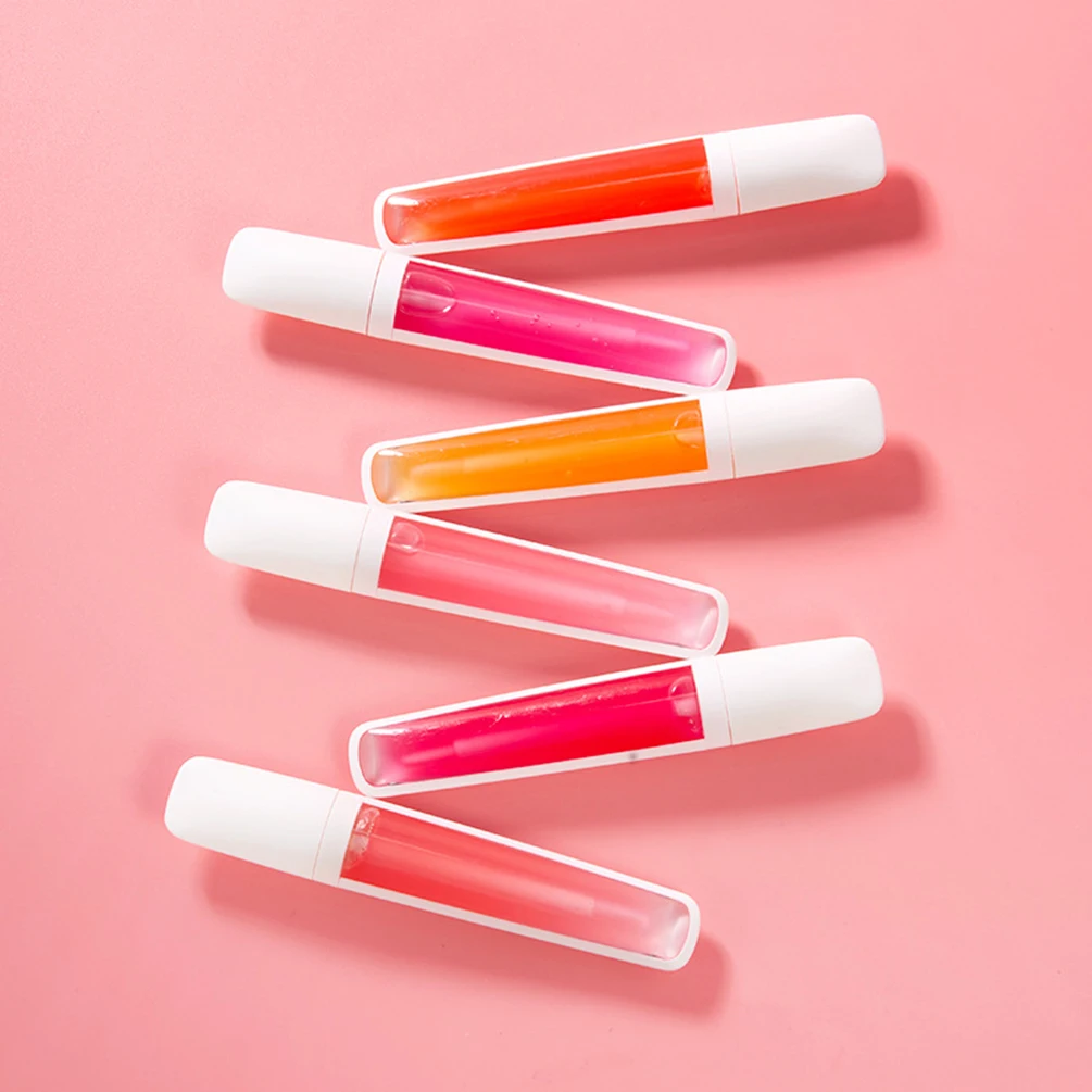 

10g Fruity Glossy Lip Oil Private Label Moisturizing Nourishes Long Lasting Easy To Appluy Custom Logo Makeup Vegan White Lid