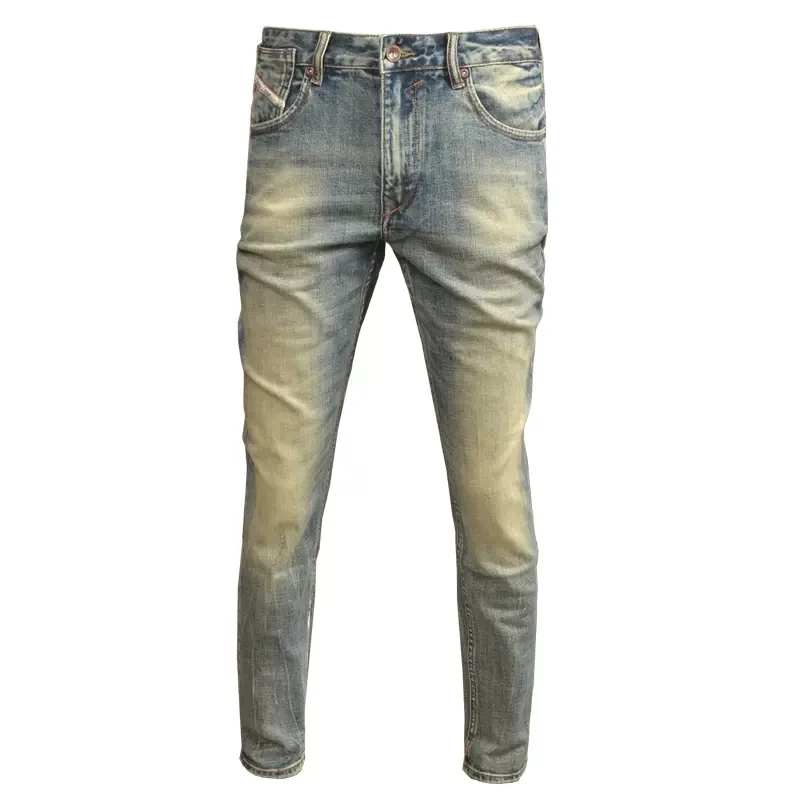 Newly Fashion Vintage Men Jeans High Quality Stretch Slim Fit Ripped Jeans Men Trousers Retro Designer Casual Denim Pants Hombre