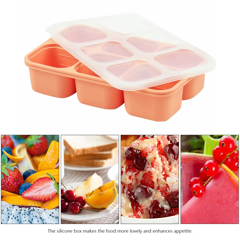 

Silicone Storage Lattice Food Container Crisper Baby Safe Freezer Baby Food Container Tray Durable Freezer Tray Mold
