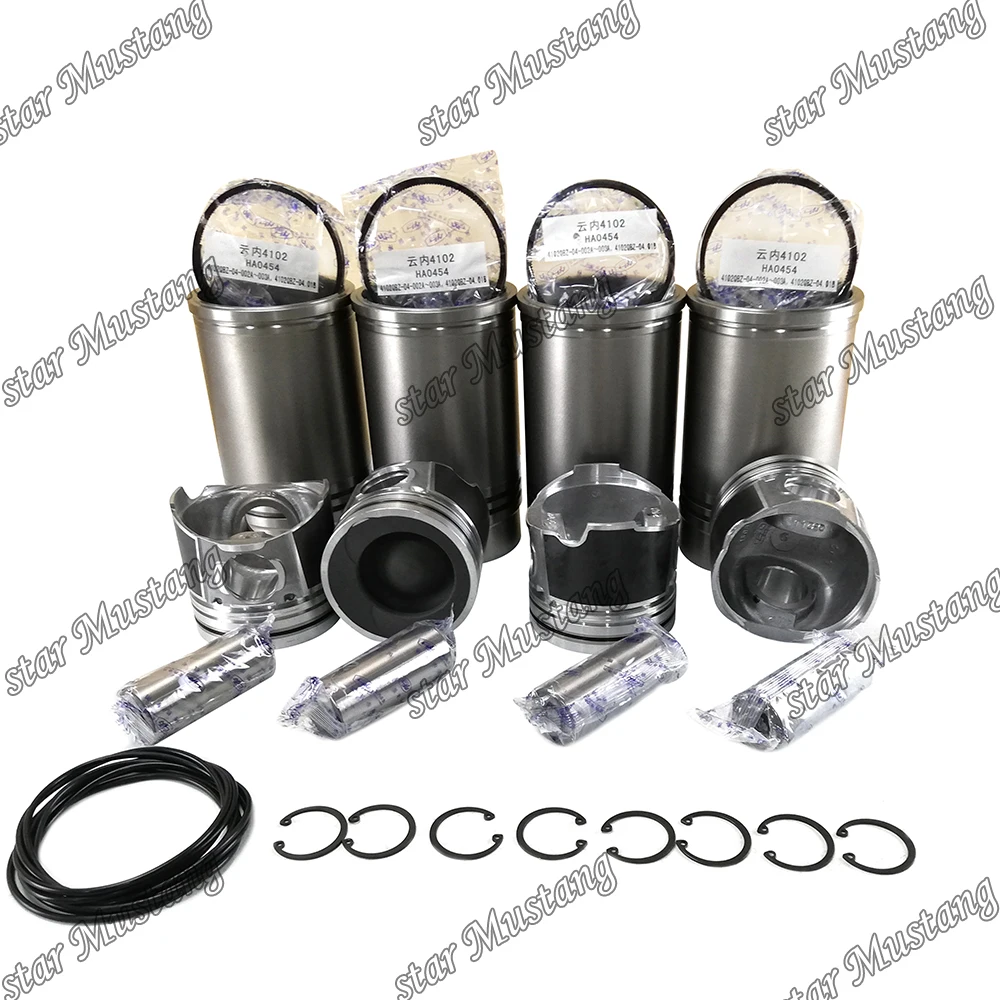 Diesel Engine Parts Repair Overhaul Kit 4102QBZL-D YN38PE-1 Cylinder Liner Kit Piston Set for Excavator