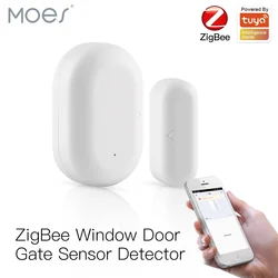 Tuya ZigBee-Sensor inteligente para puerta y ventana, sistema de alarma de seguridad para el hogar, Control por aplicación remota Tuya