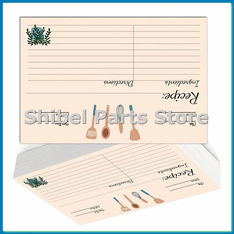 Recipe Cards 4X6Inches Set of 100 Double Sided Thick Cardstock Blank Recipe Cards for Mom, Sister, Daughter, Friend Gift-ABAM