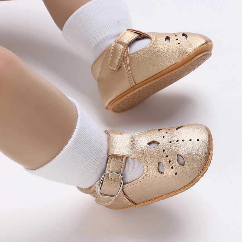 Comfortable Infant First Walkers Casual Crib Shoes Soft Rubber Sole Daily Wear For Newborn Boys Girls 0-18M