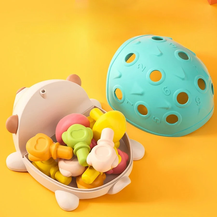 Hedgehog Insertion Fun Educational Toy for Kids Early Learning Parent-Child Interaction Fine Motor Skills & Finger Concentration