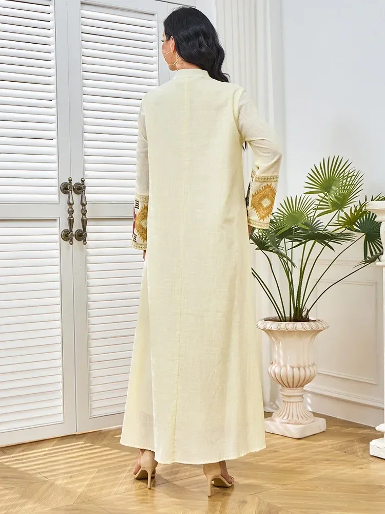 Muslim Abayas for Women Dubai Party Dresses Embroidery Kaftan Islam Vestidos Arab Long Robe Eid Ramadan Morocco Saudi Jalabiya