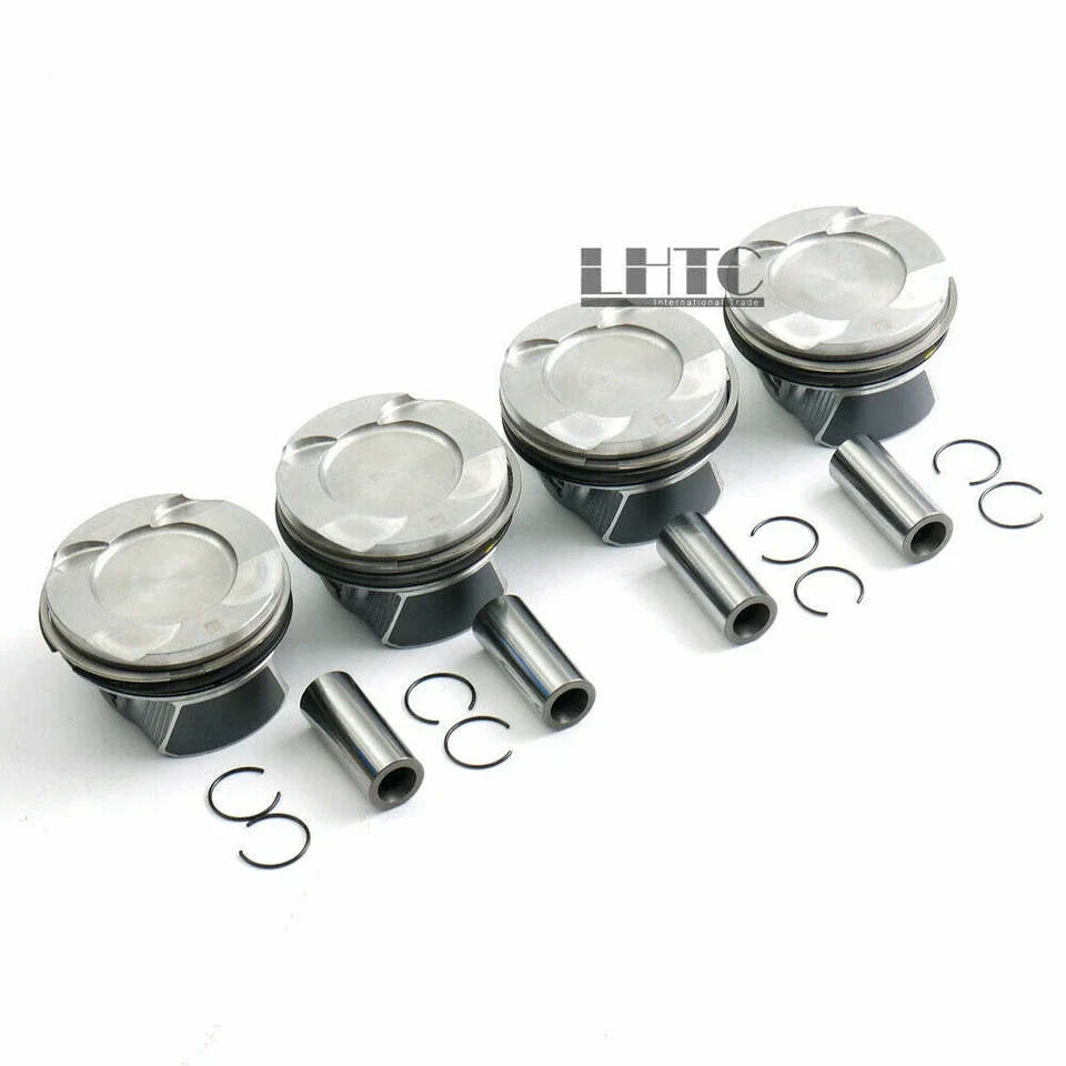 4x مجموعة المكبس 10:1 لسيارات BMW 328i 428i F10 F11 F25 F30 F31 F32 E84 N20 N26 2.0 OE # 11 25 7 640 166/ 11 25 7 594 453