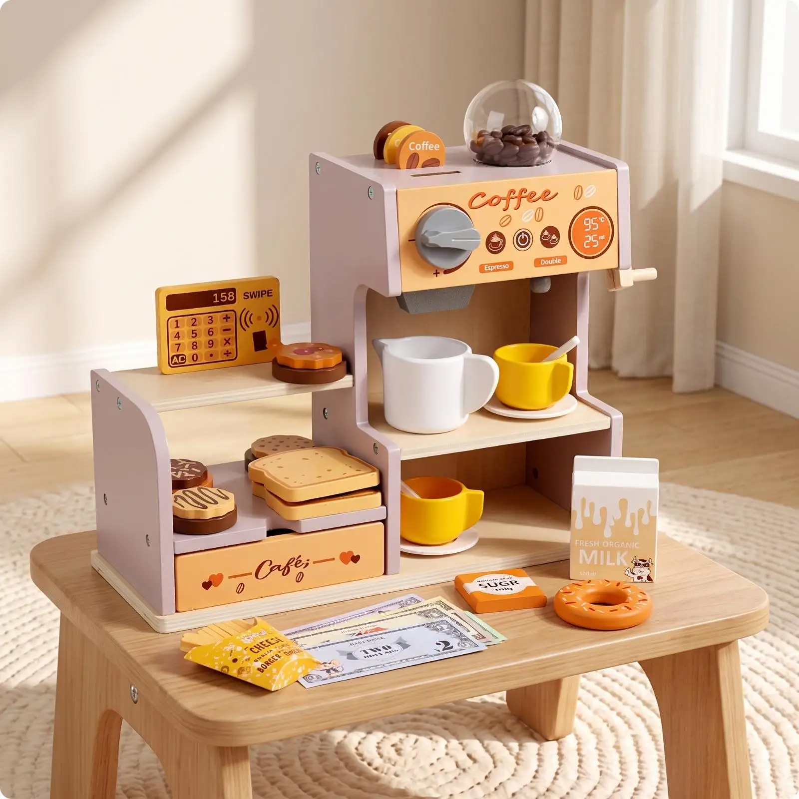 set-de-cafeteria-de-juego-de-rol--perillas-y-manivela-interactivas-diseno-compacto-para-colocar-sobre-una-mesa-maquina-de-cafe-de-juguete-con-accesorios