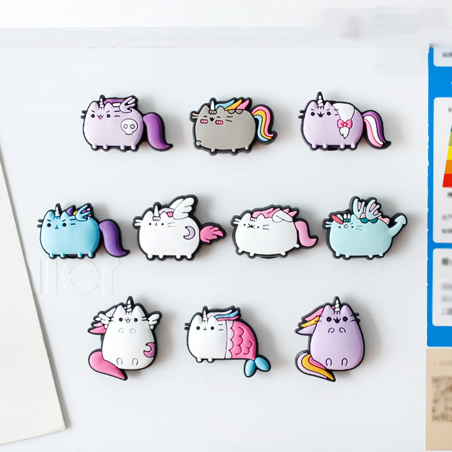 Pusheen магнит на холодильник Мультяшные фигурки украшения Kawaii фиксированная наклейка мягкие магнитные игрушки наклейки домашний декор графические аксессуары