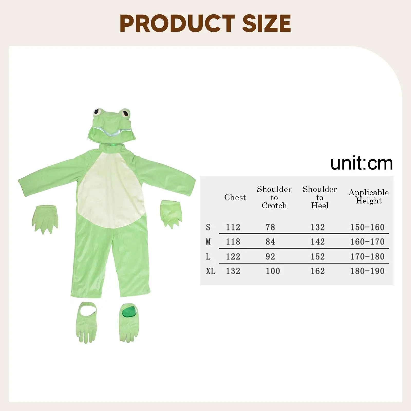 Ensemble de costumes de grenouille pour adultes, accessoires de déguisement amusants pour Festival, spectacle sur scène, carnaval