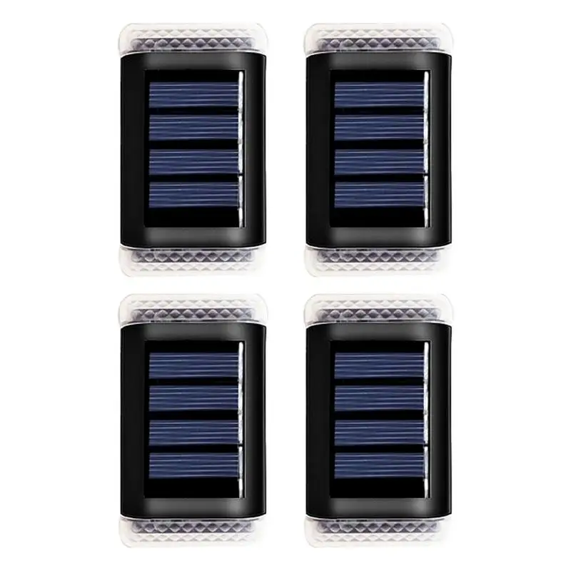 Solar Deck Lights Outdoor Exterior Lighting Sconce 4X Waterproof Led Up And Down Solar Wall Lights For Garage Yard Deck Garden