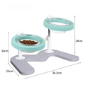 blue double bowl