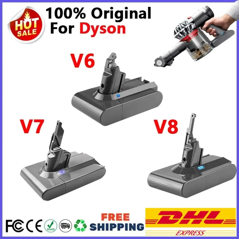 

100% New Vacuum Cleaner rechargeable Battery for Dyson V6 V7 V8 Series SV07 DC62 DC58 DC31 Absolute Fluffy Animal Pro Bateria