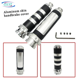 CLLYZ MO Aluminum Leather Hand Brake Handle Universal Handbrake Cover Brake Protector Auto Interior Accessories