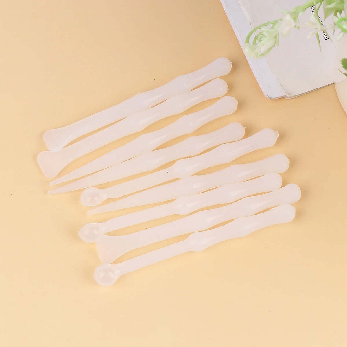 

9 Pcs Silicon Silicone Stirring Rod Coffee Sticks Face Color Modulation Mixing Spoons
