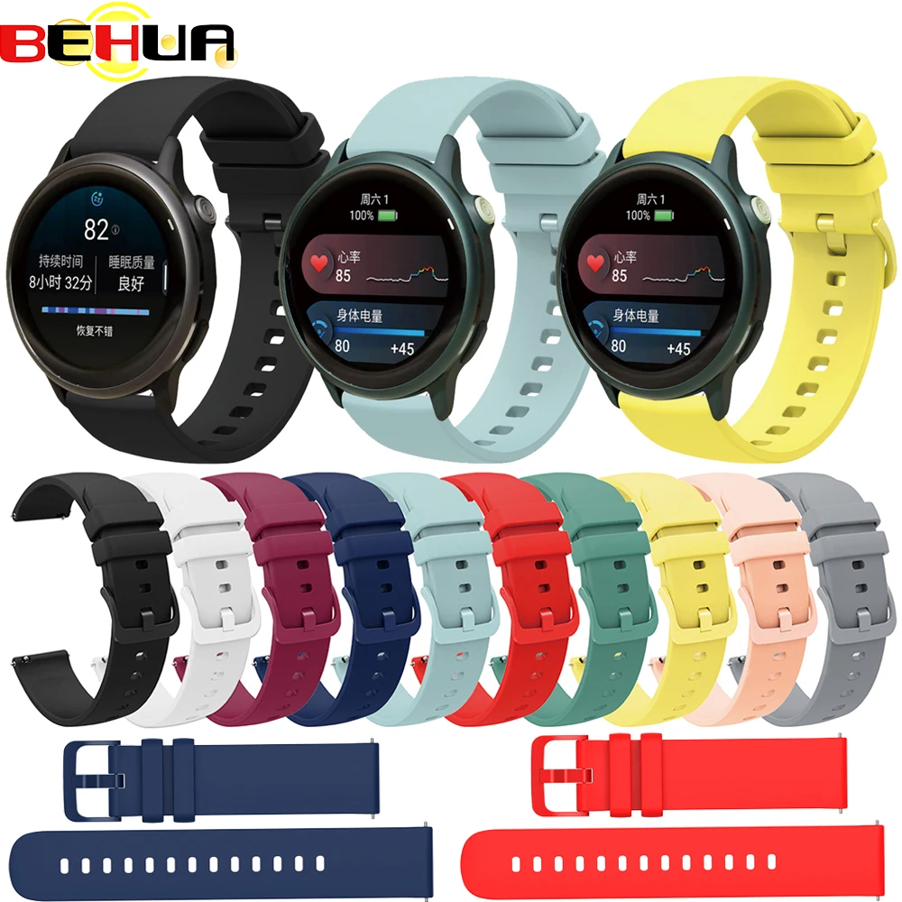 BEHUA 18MM/20MM/22MM 밴드 Xiaomi Mi Watch 컬러 스포츠 에디션 SmartWatch 스트랩 밴드 손목 밴드 액세서리 Easy fit Bracelet