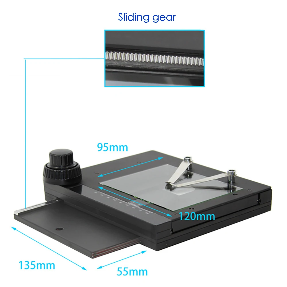 Banc d'essai d'activité de réglage fin avec mesure, platine mobile de microscope électronique, axe XY