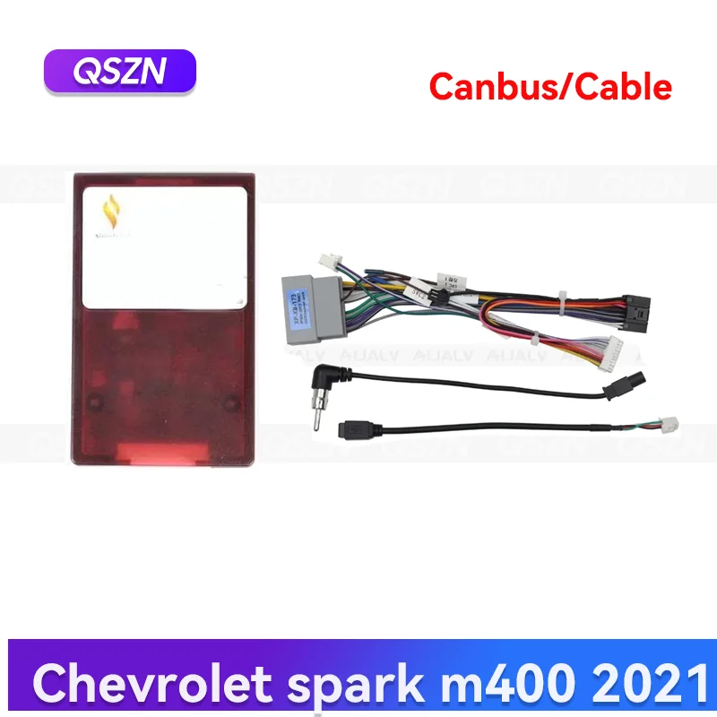 

QSZN CANBUS Box для Chevrolet spark m400 2021, автомобильный жгут проводов, адаптер, декодер, комплект кабелей питания для радио Android