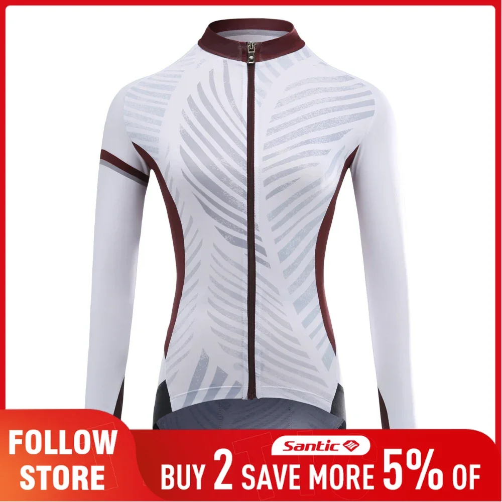 

Santic Outlet велосипедный трикотаж женский летний с длинным рукавом анти-УФ велосипедная одежда MTB дорожная езда команда верхняя одежда для велоспорта XXL
