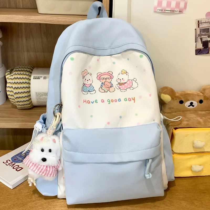Girl School Bag Backpack Back Pack For Teenager Women Children Female Pink Schoolbag Primary High Bagpack Class Teens Child Kids