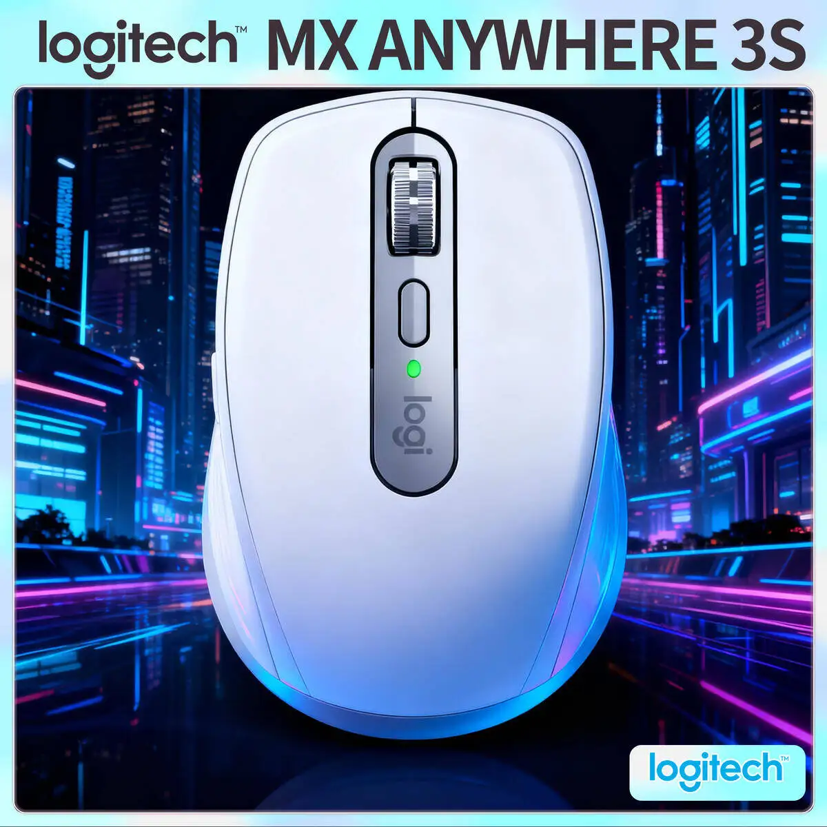 

Logitech MX Anywhere 3S Ergonomic Mouse Bluetooth 4000DPI Rechargeable for Laptop Desktop