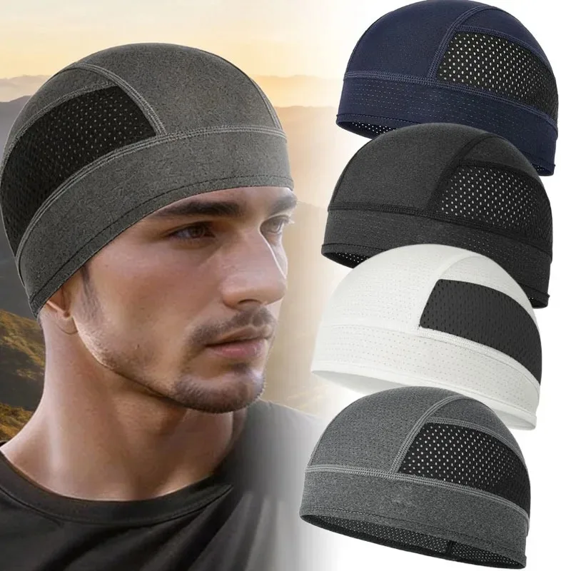 for Motocross Racing Ultra Breathable Mesh Motorcycle Helmet Liner Cap Quick Dry Beanie Hat Under Helmet Sweat Wicking Skull Cap
