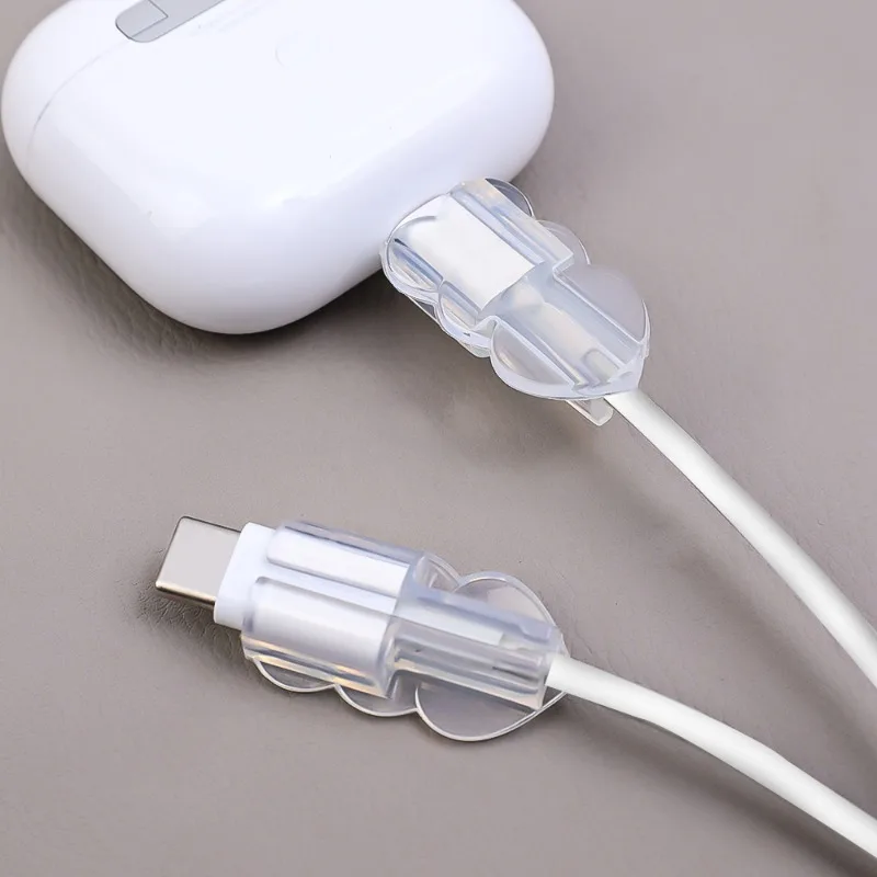 Transparent Cable Protector Cover Sleeves for Iphone 14 13 12 Pro Max Samsung Xiaomi Charging Cable Cord Clear Protector Clips