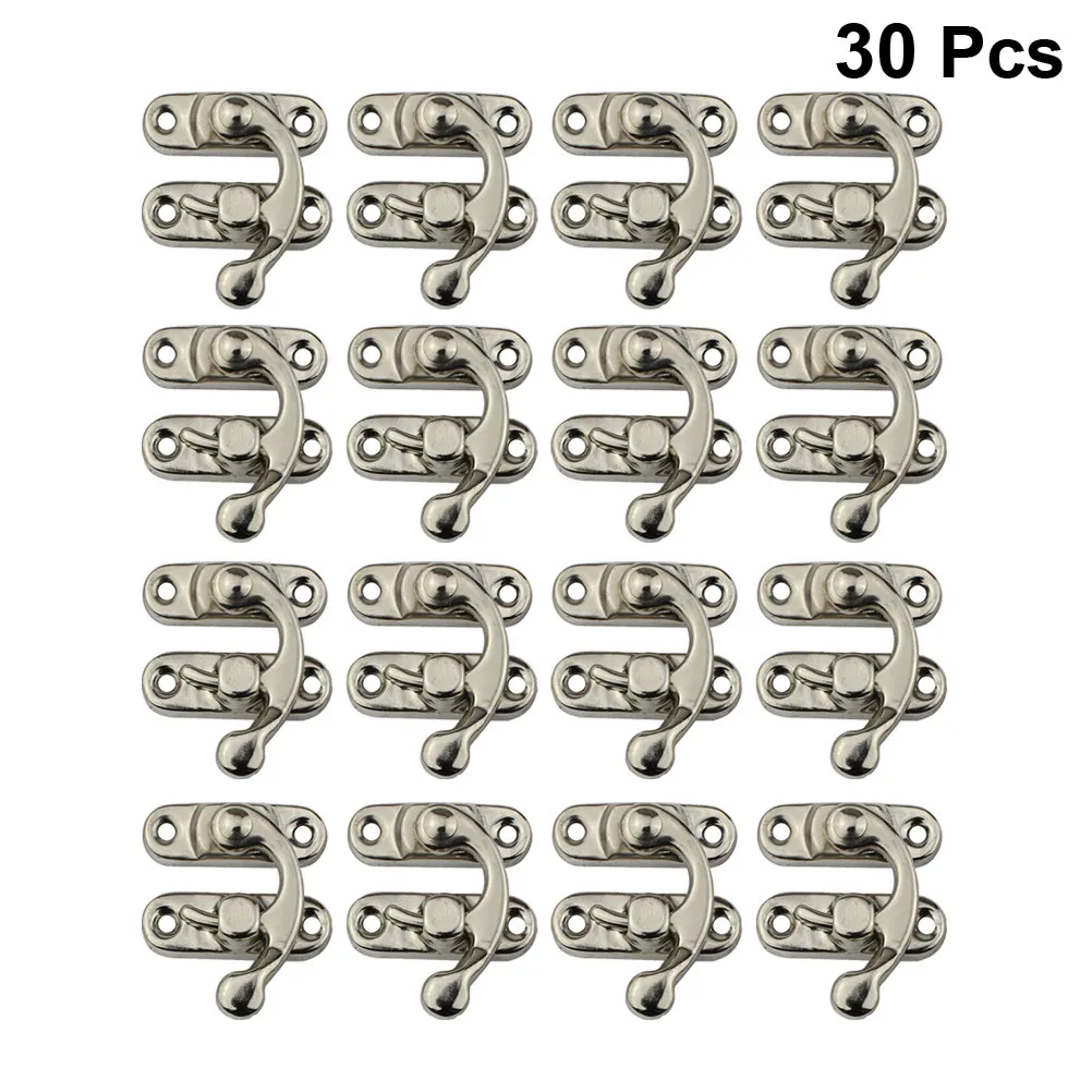 30Pcs Industrial Iron Box Latch Hasp Buckle for Wooden Packing Case Storage Box Secure Closure Easy Mount Surface