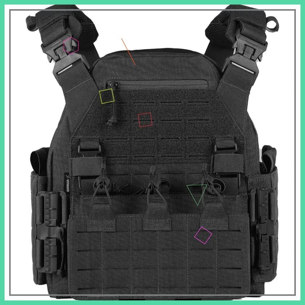 

Lightweight Tactical Vest with Quick Release Molle System for Airsoft Combat Training