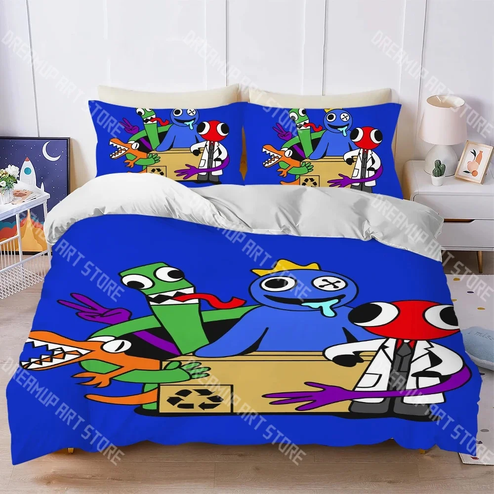 Fashion Game Rainbow Bedding Set Single Twin Full Queen King Size Friends Bed Set Kids Bedroom Duvetcover Sets Bed Sheet Set