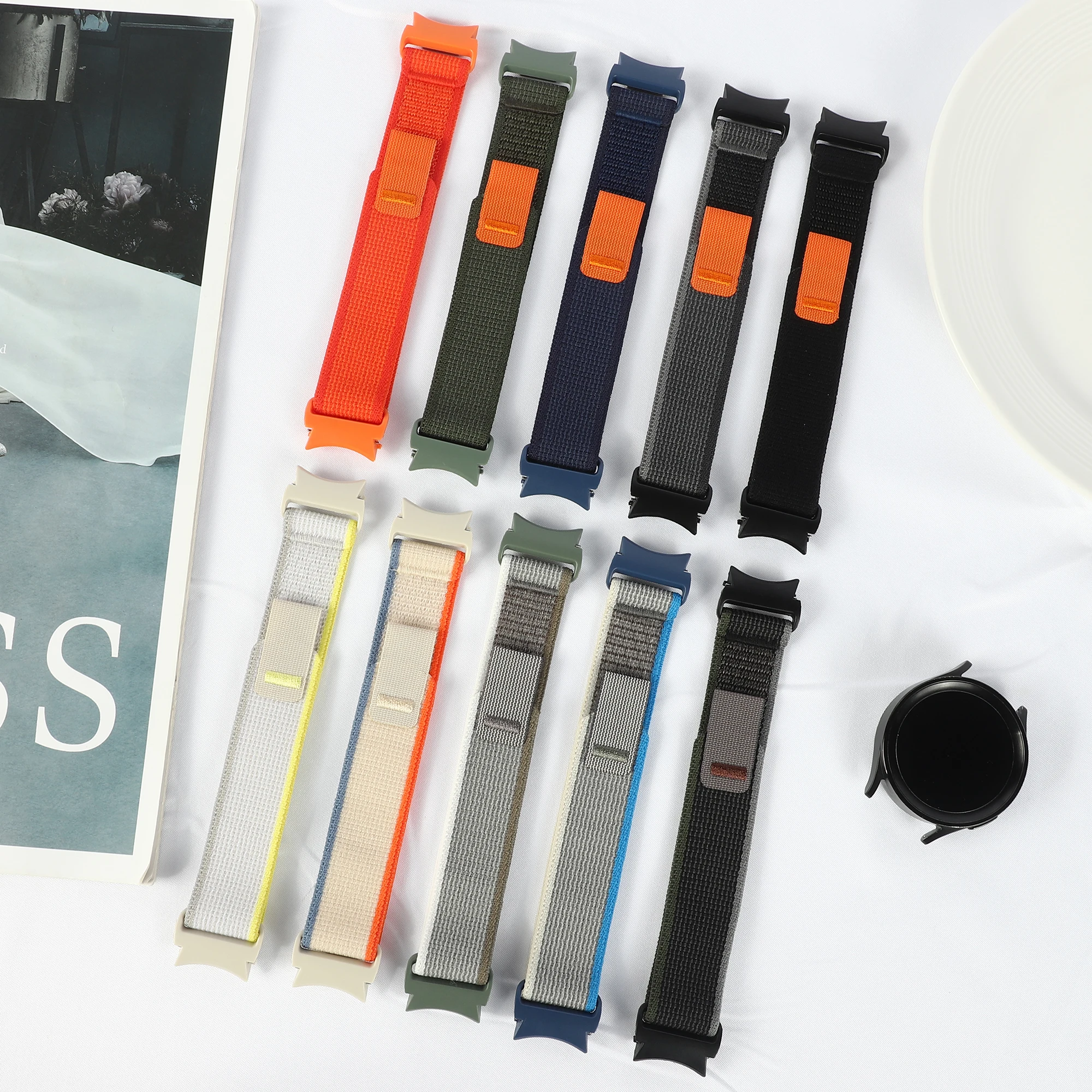 Pasek z pętlą szlakową do zegarka Samsung Galaxy 7 6 5 4 44 mm 40 mm/FE/5 Pro 45 mm Nylonowa bransoletka correa watch6 classic 47 mm 43 mm Pasek — zdjęcie 4