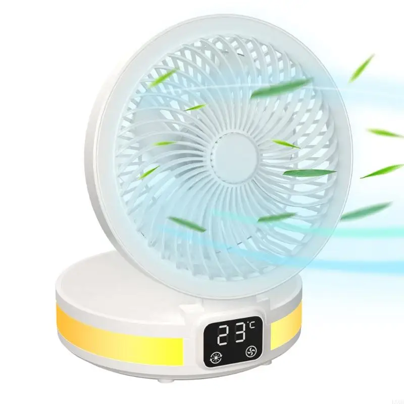 LX0B 4 Speed Fast Air Circulating USB Fan Desktop Fan with LED Light Fan