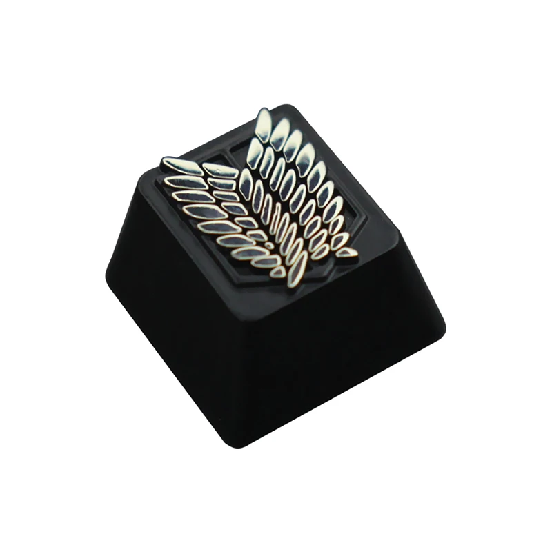 Keycap dostosuj klawisze ze stopu cynku do klawiatury mechanicznej 1 zestaw Shingeki no Kyojin klucz Anime czapki R4 wysokość Cherry MX axis