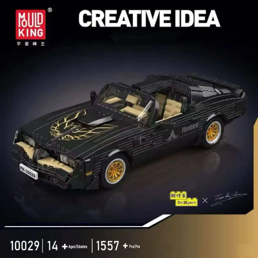 Mould King 10029 Cool Brick House Versatile Creative Firebird Sports Car Model Building Blocks Toy Decoration Gift